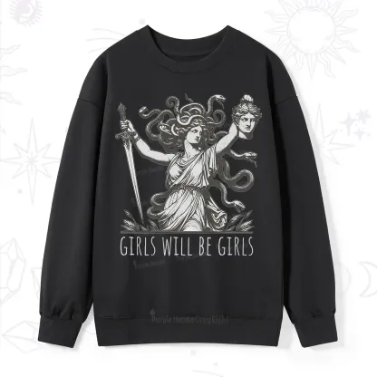 Purplehecate Girls Will Be Girls Medusa Sweatshirt