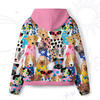 Purplehecate Puppy Parade All-Over Print Hoodie