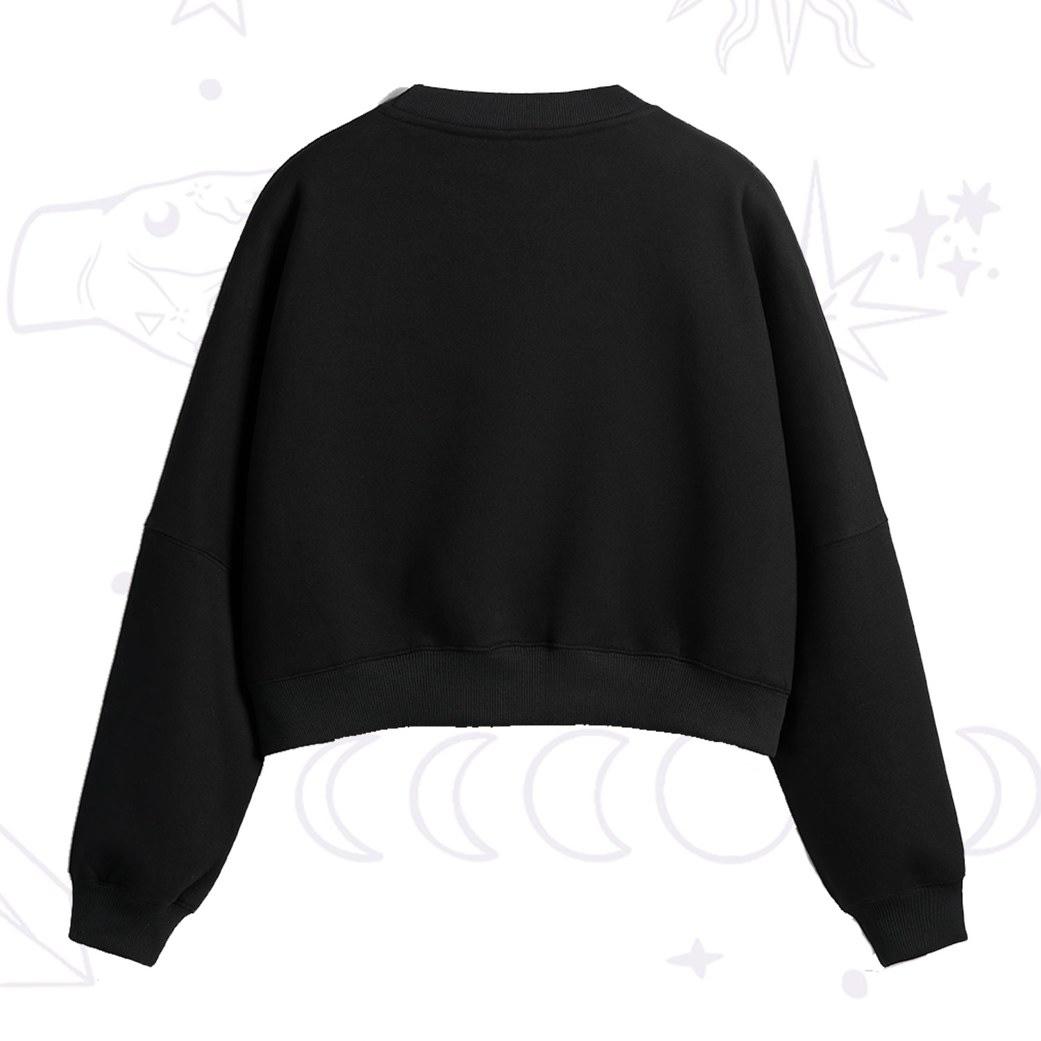 Purplehecate The Zero Of Fucks Tarot Fleece Cropped Sweatshirt