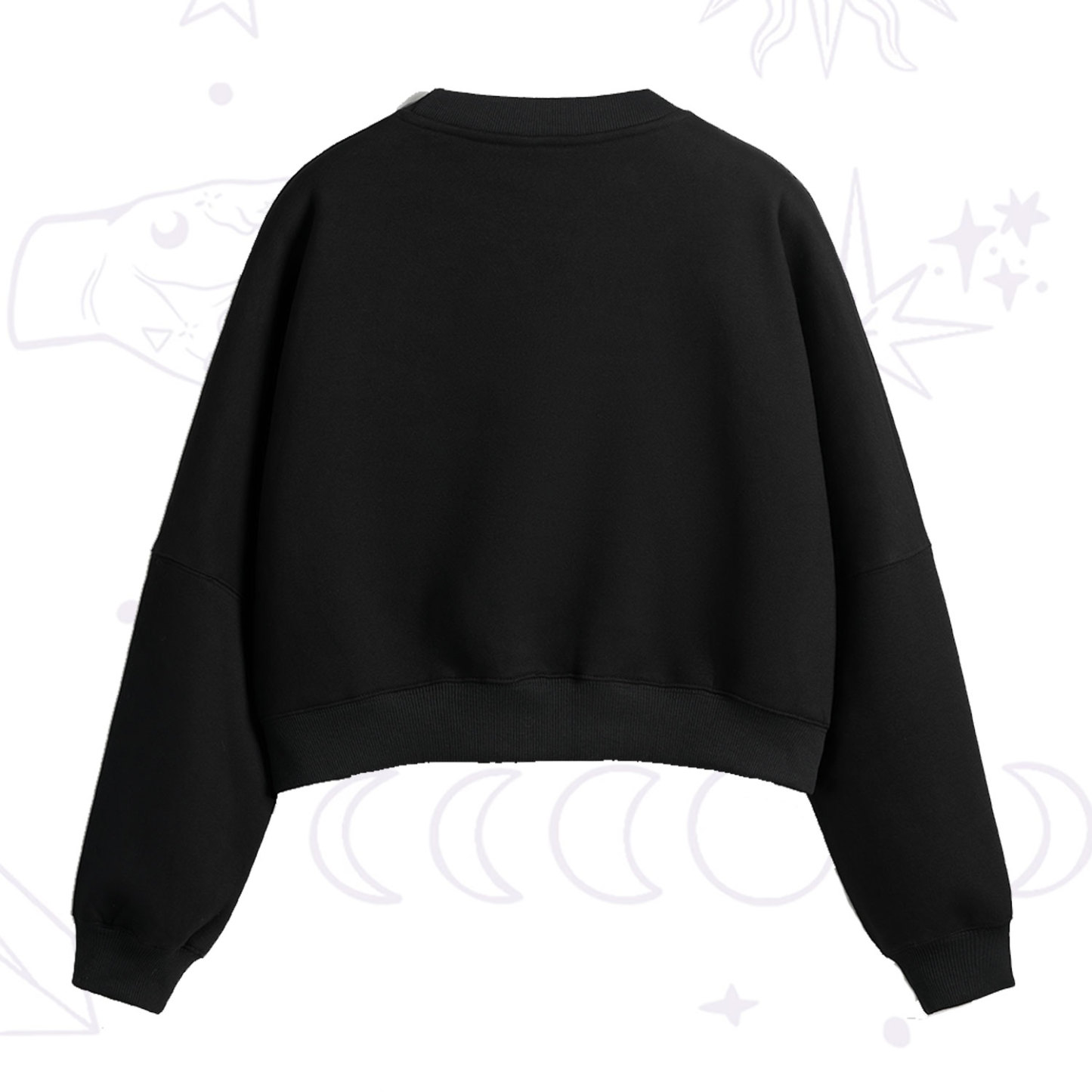 Purplehecate The Zero Of Fucks Tarot Fleece Cropped Sweatshirt