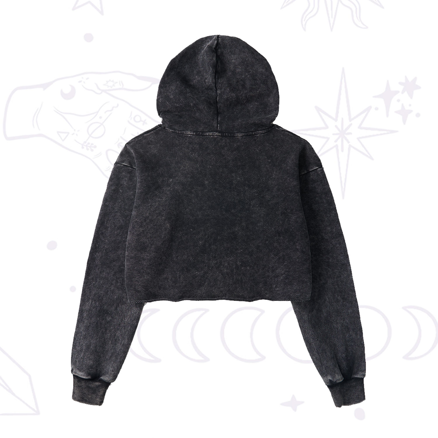 Purplehecate I Am Opening Washed Cropped Hoodie