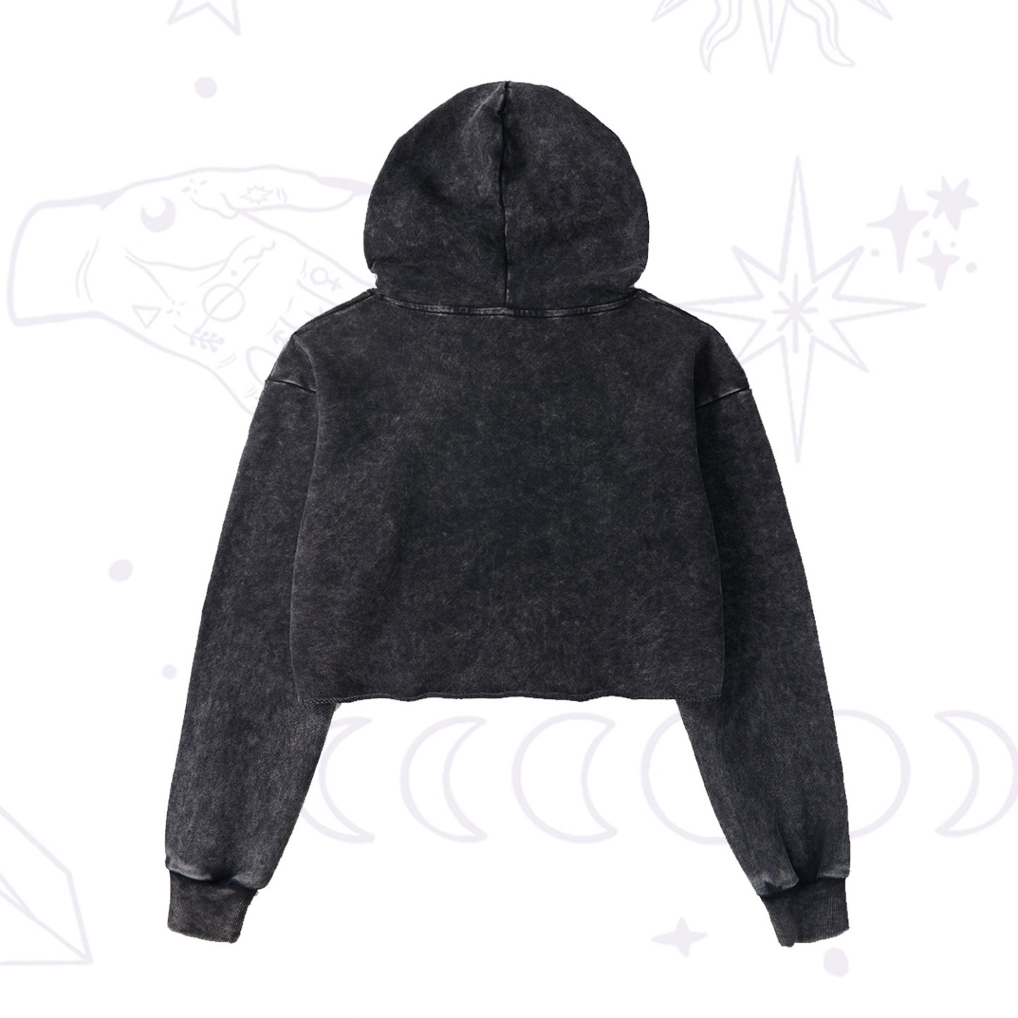 Purplehecate I Am Opening Washed Cropped Hoodie