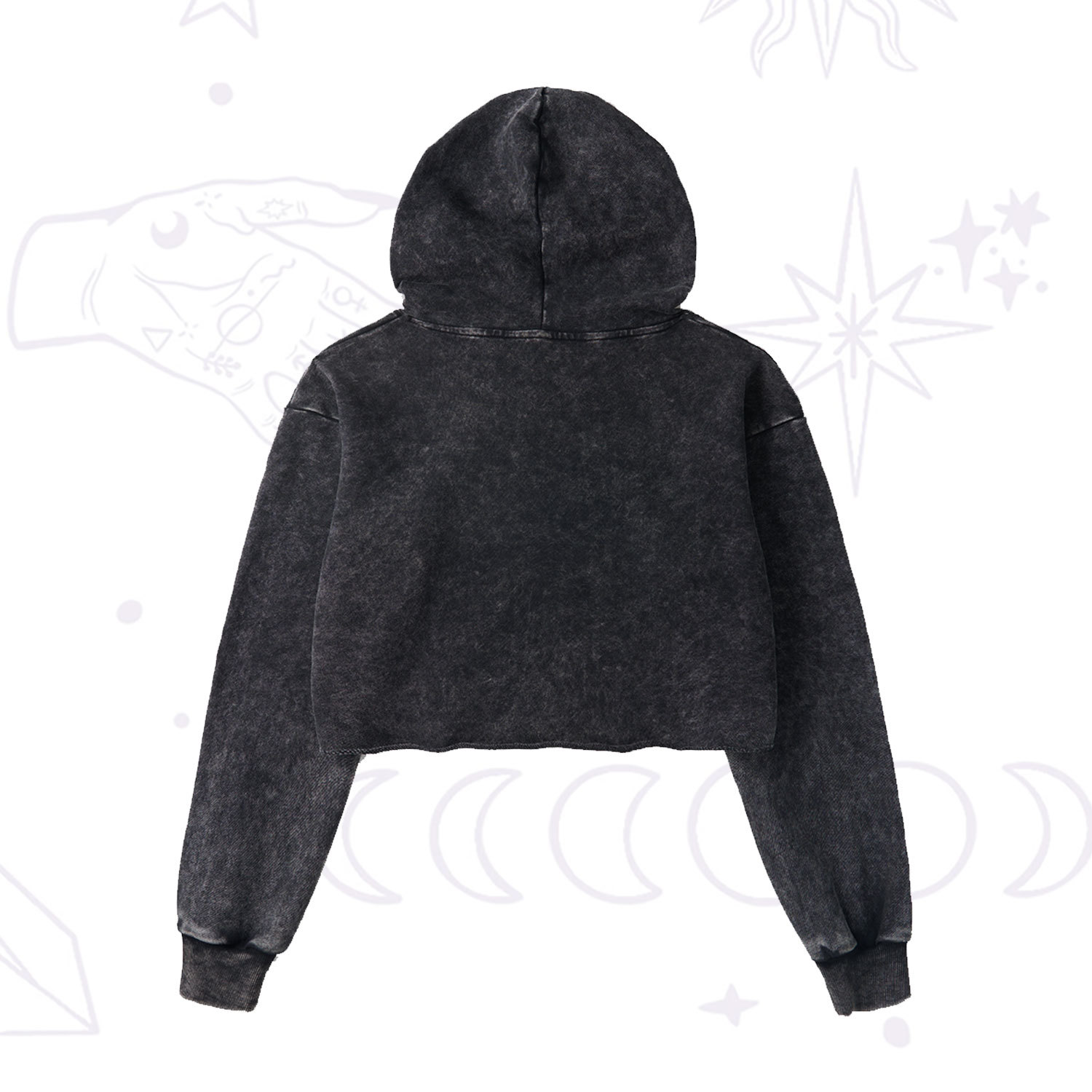 Purplehecate I Am Opening Washed Cropped Hoodie