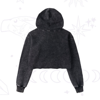 Purplehecate I Am Opening Washed Cropped Hoodie