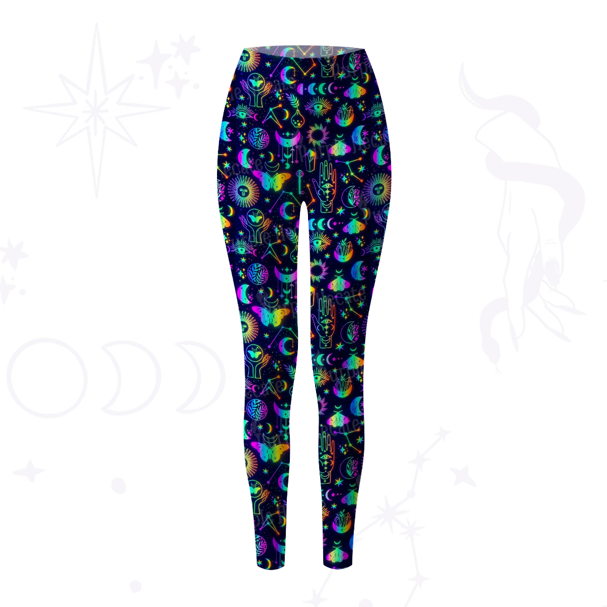 Purplehecate Blacklight Butterfly Yoga Pants