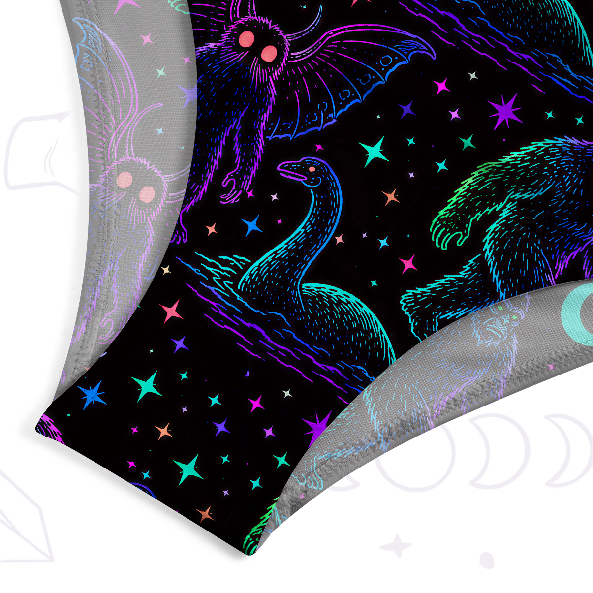 Purplehecate Neon Cryptid Creatures One-Piece Swimsuit