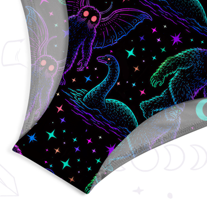 Purplehecate Neon Cryptid Creatures One-Piece Swimsuit