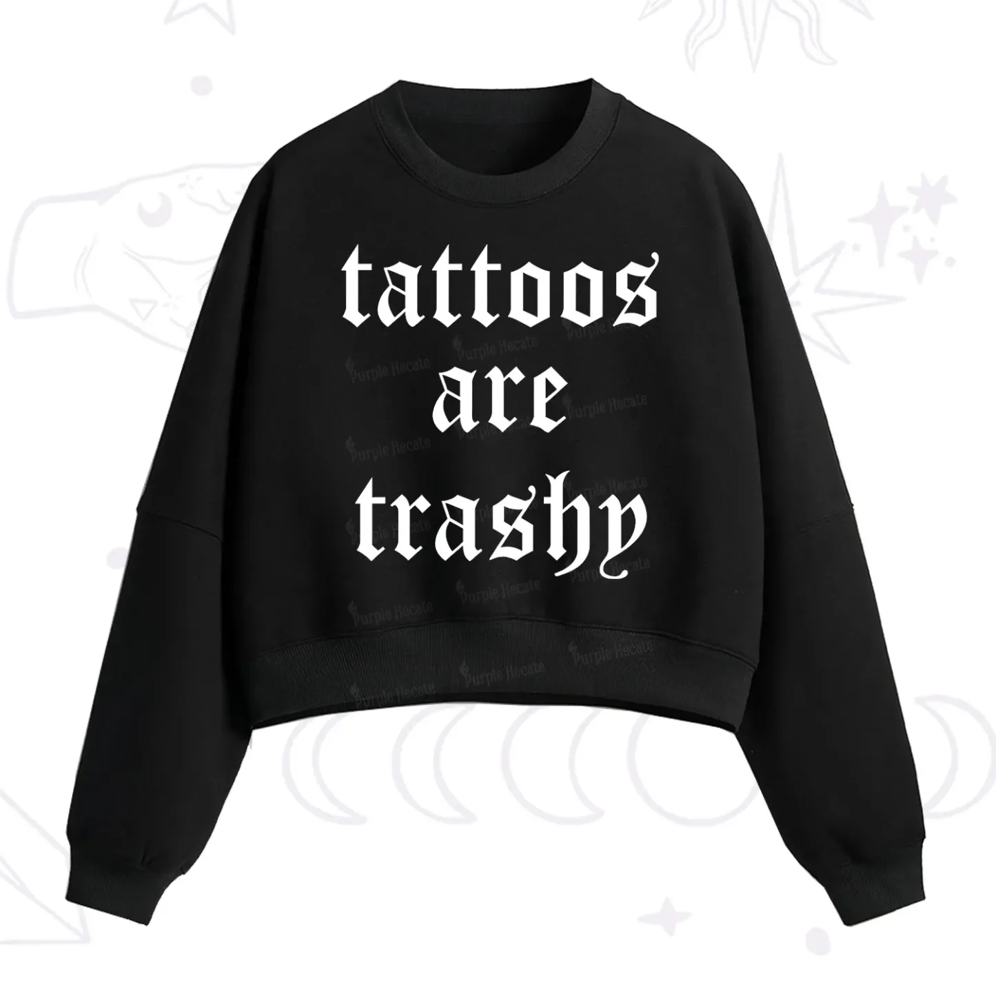 [Copy]Purplehecate Compost Your Enemies Fleece Cropped Sweatshirt