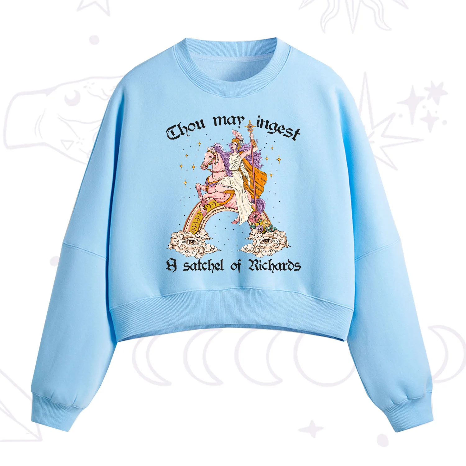 Purplehecate Thou may ingest a satchel of Richards Fleece Cropped Sweatshirt