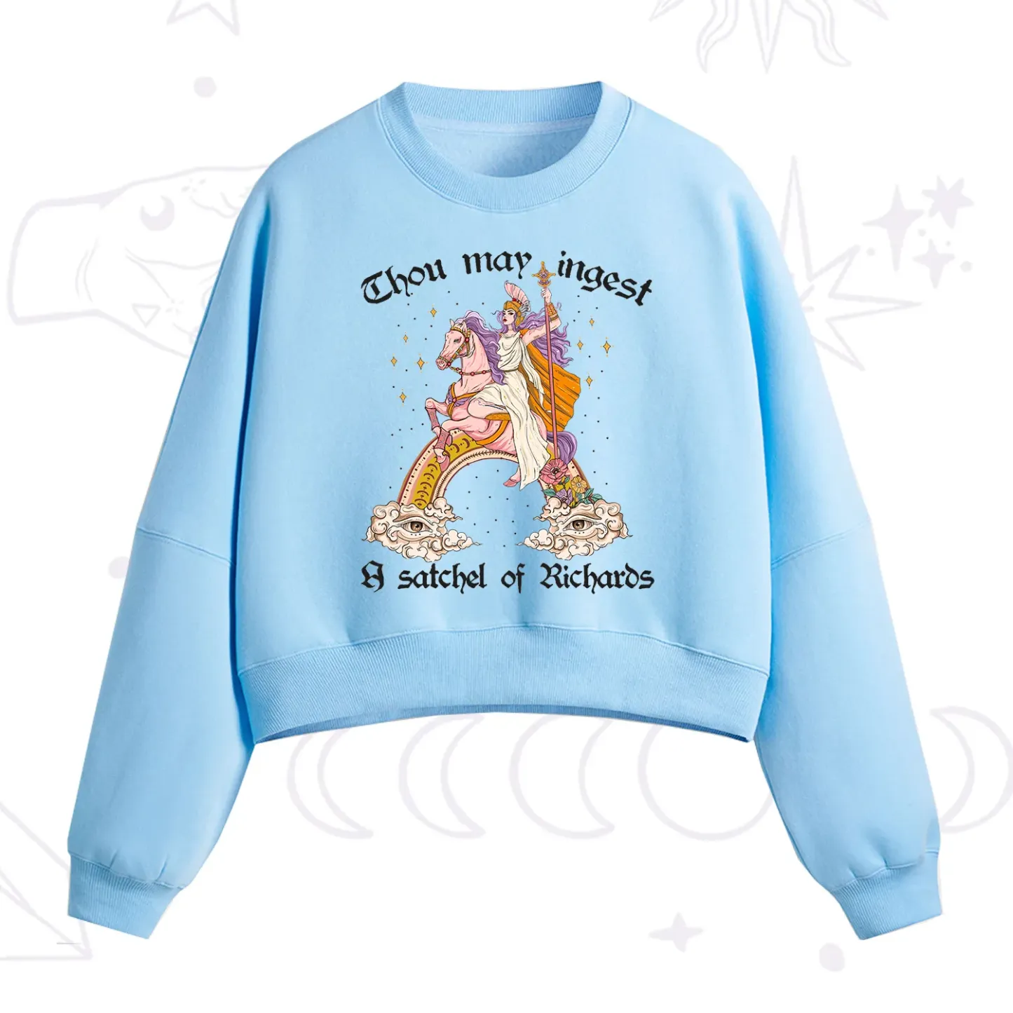 Purplehecate Thou may ingest a satchel of Richards Fleece Cropped Sweatshirt