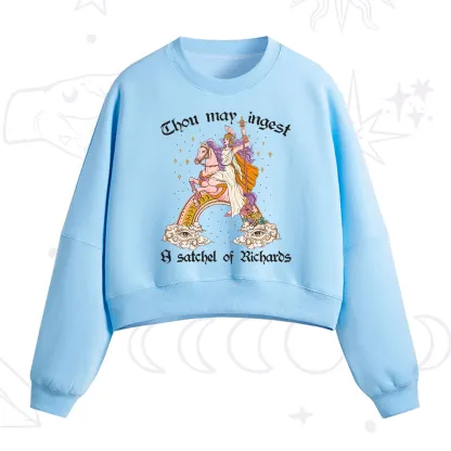 Purplehecate Thou may ingest a satchel of Richards Fleece Cropped Sweatshirt