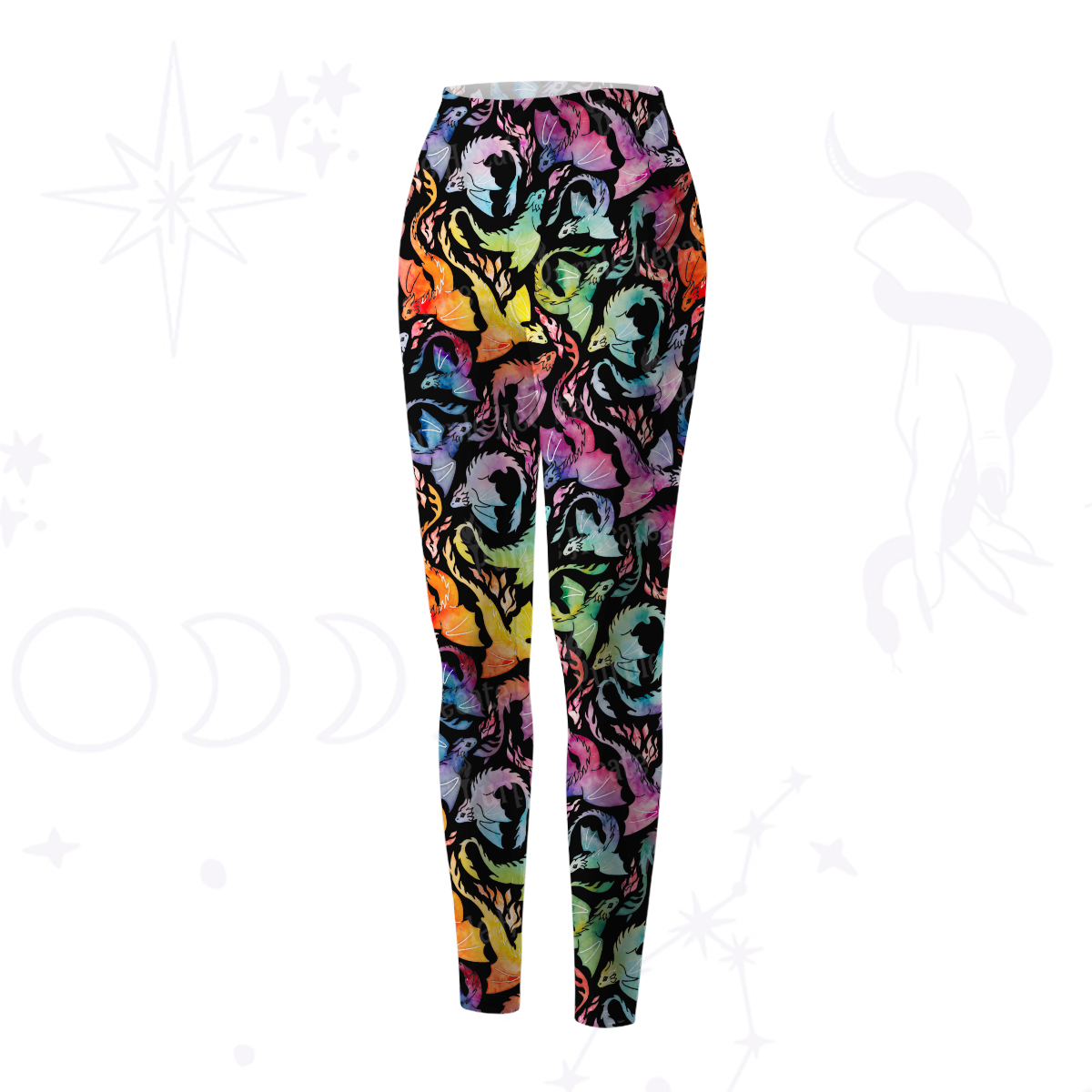 Purplehecate Rainbow Dragon Fire Yoga Pants