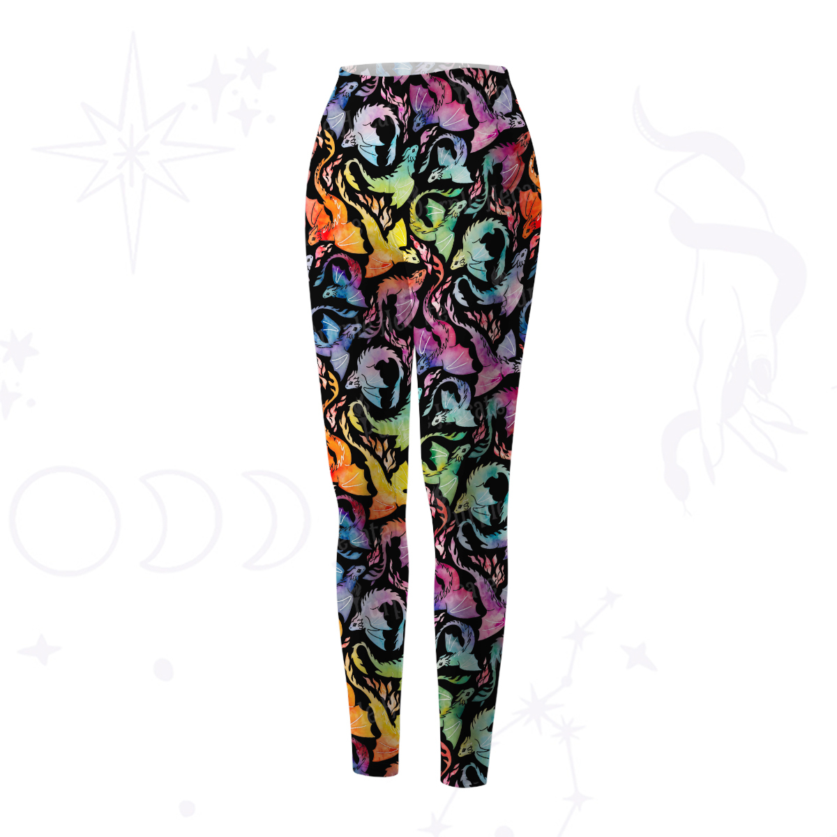 Purplehecate Rainbow Dragon Fire Yoga Pants