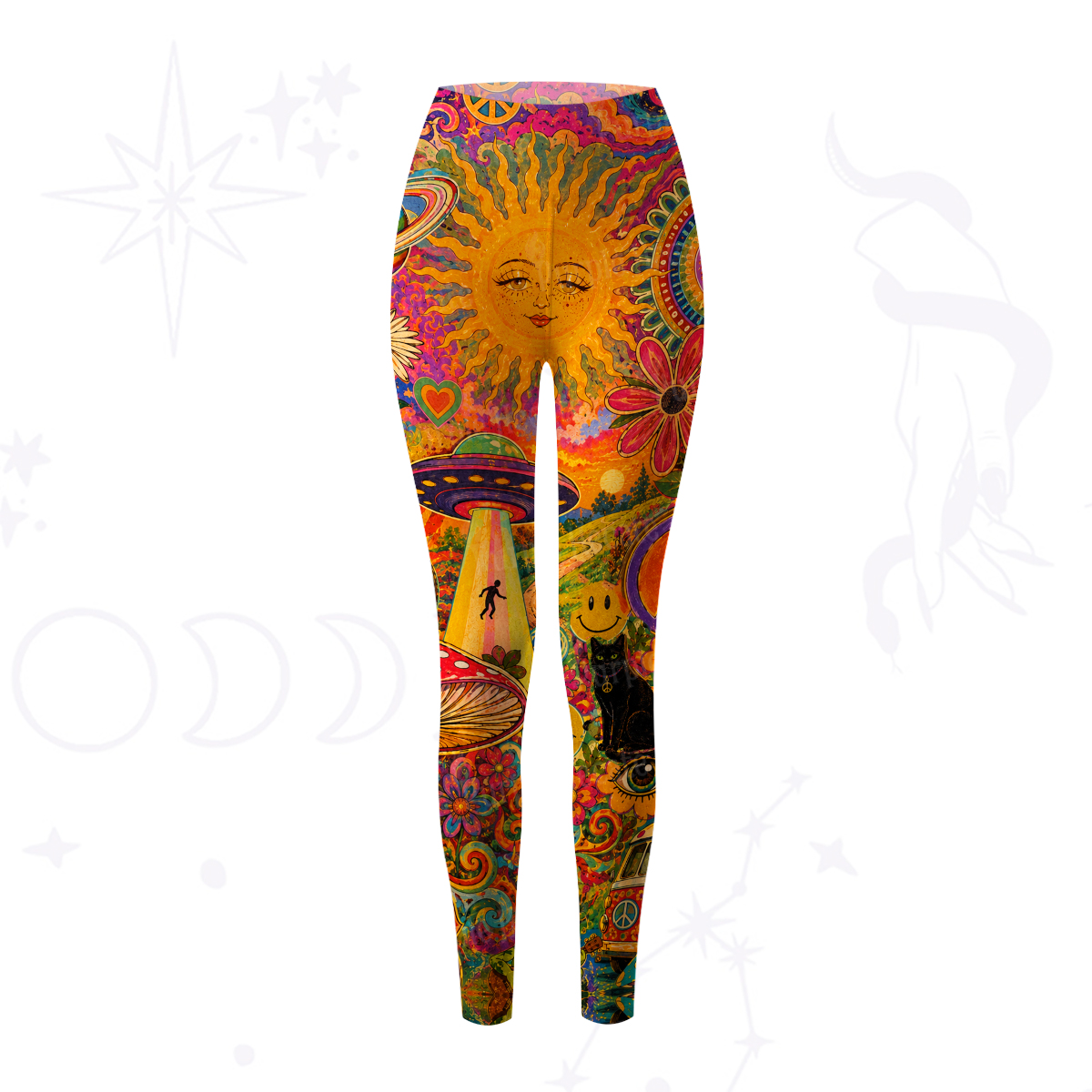 Purplehecate Psychedelic Sun Alien Trip Yoga Pants