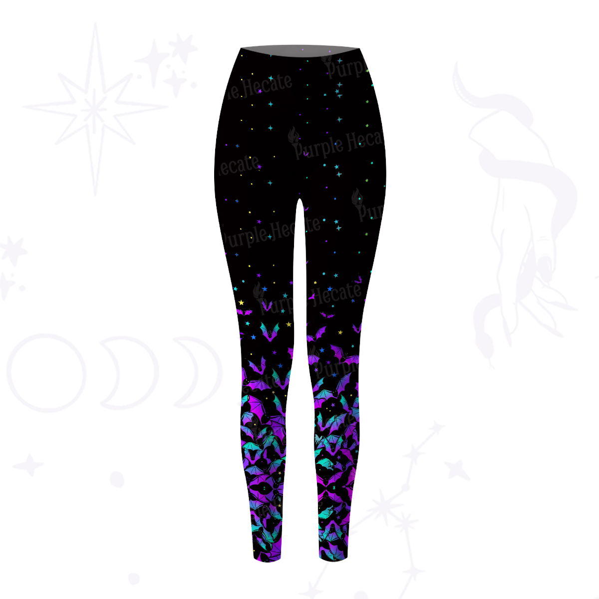 Purplehecate Rainbow Bat Yoga Pants