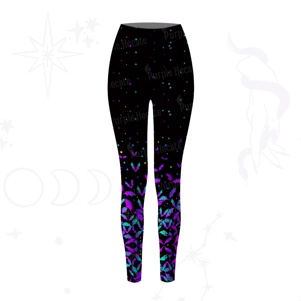 Purplehecate Rainbow Bat Yoga Pants