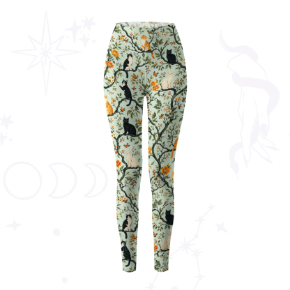 Purplehecate Enchanted Cat Grove Yoga Pants
