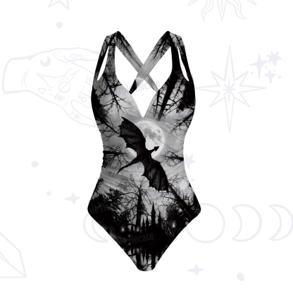Purplehecate Dark Fantasy Dragon One-Piece Swimsuit
