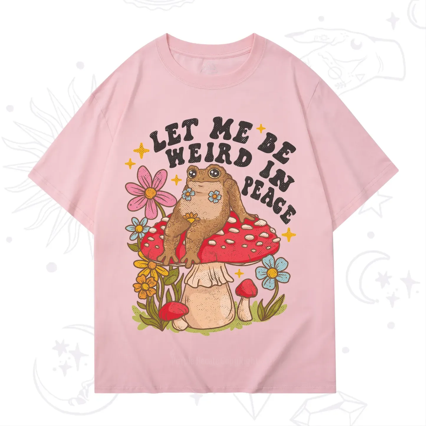 Purplehecate Let Me Be Weird In Peace Toad T-Shirt