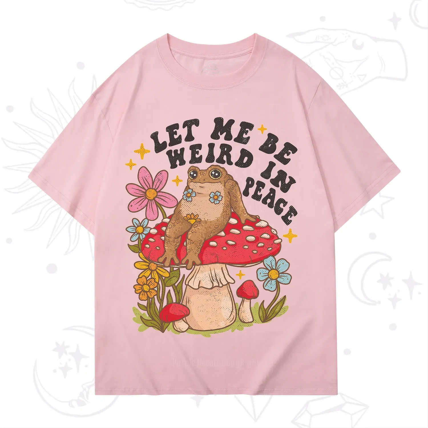 Purplehecate Let Me Be Weird In Peace Toad T-Shirt