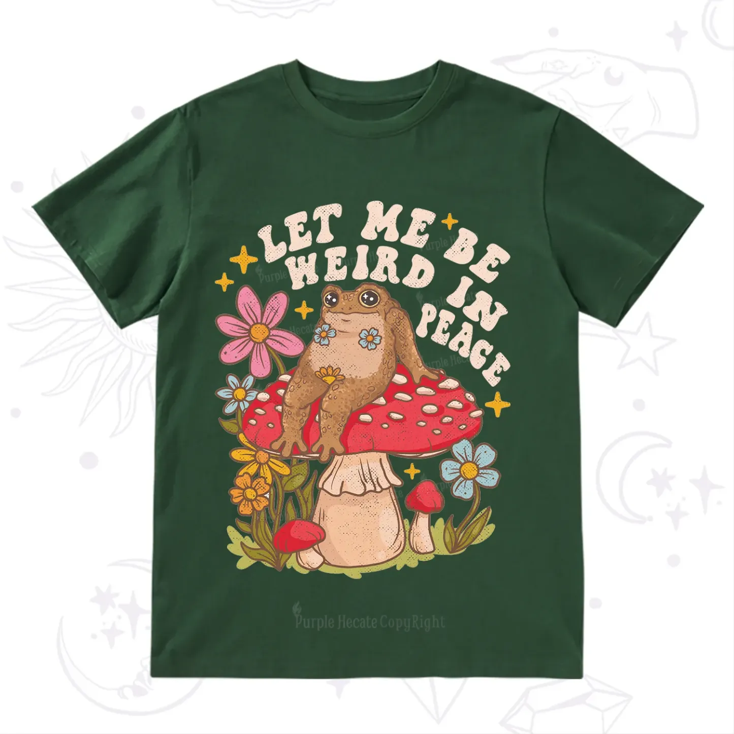 Purplehecate Let Me Be Weird In Peace Toad T-Shirt