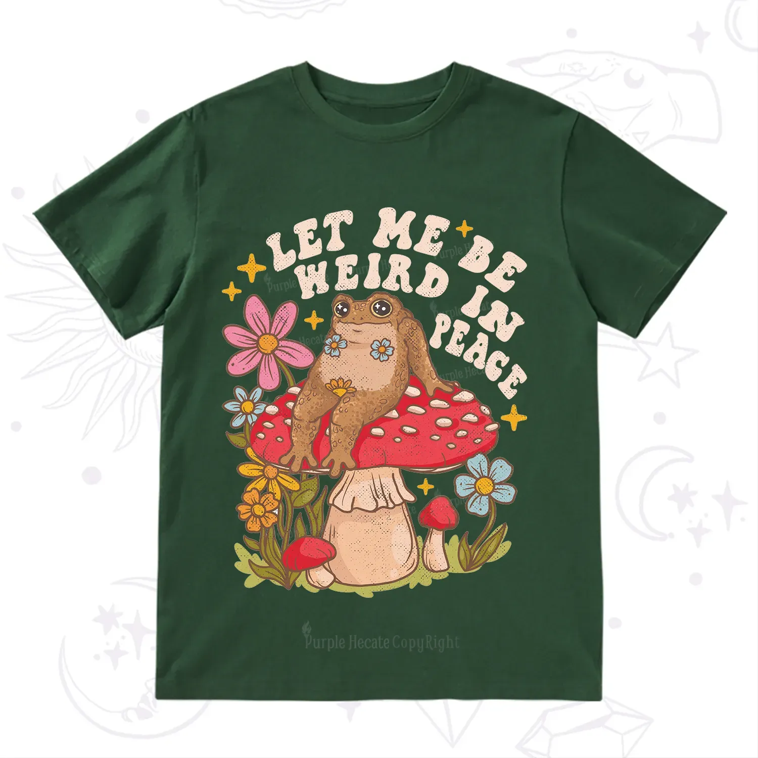 Purplehecate Let Me Be Weird In Peace Toad T-Shirt