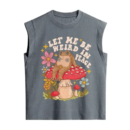 Purplehecate Let Me Be Weird In Peace Toad Vintage Washed Tank