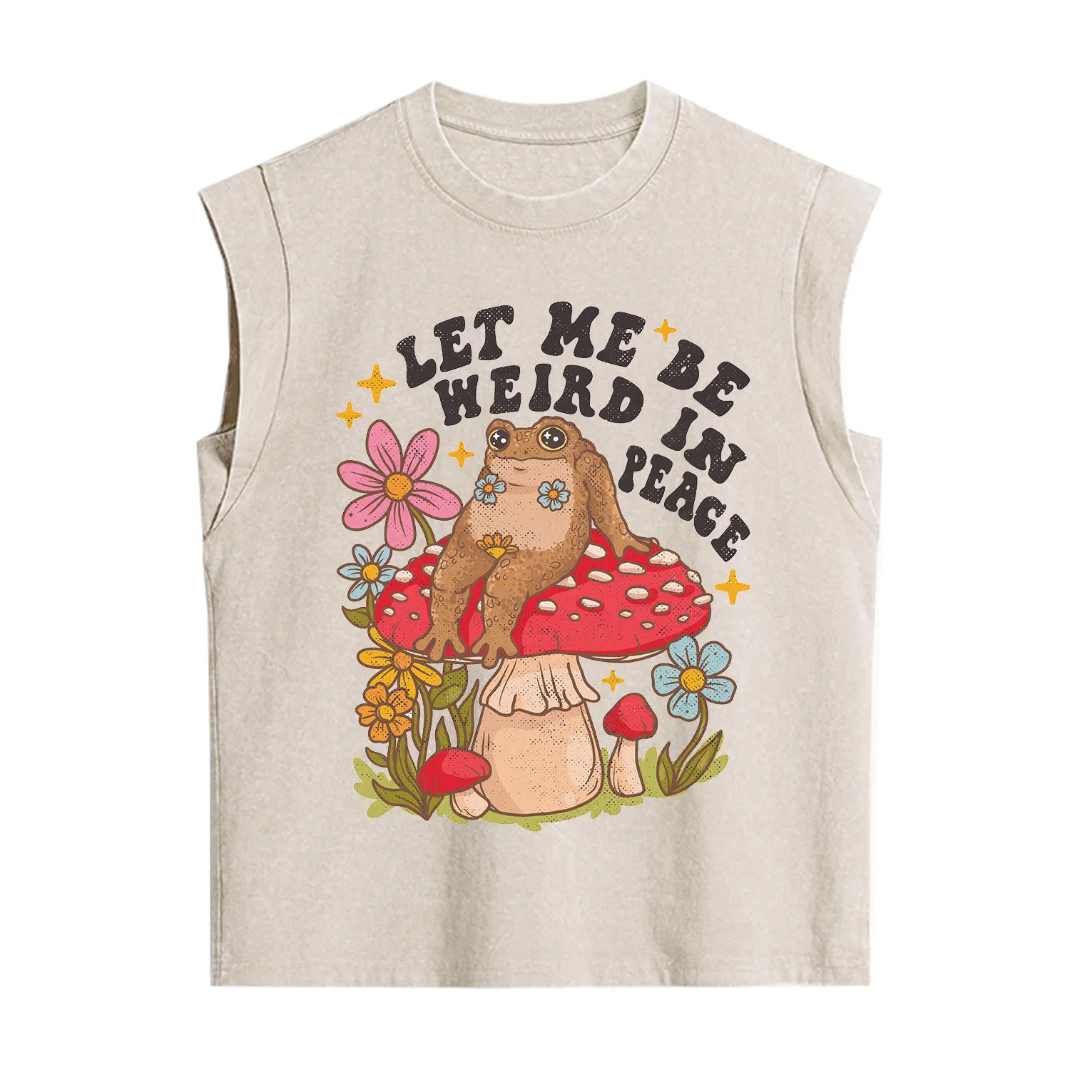 Purplehecate Let Me Be Weird In Peace Toad Vintage Washed Tank