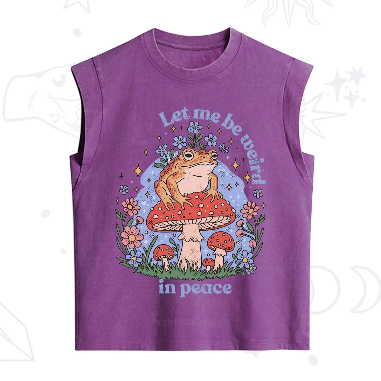 Purplehecate Let Me Be Weird In Peace Frog Vintage Washed Tank