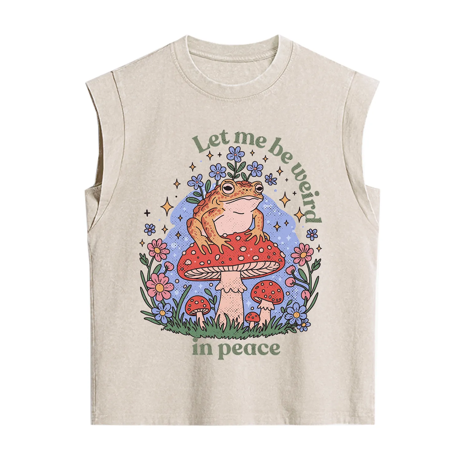 Purplehecate Let Me Be Weird In Peace Frog Vintage Washed Tank