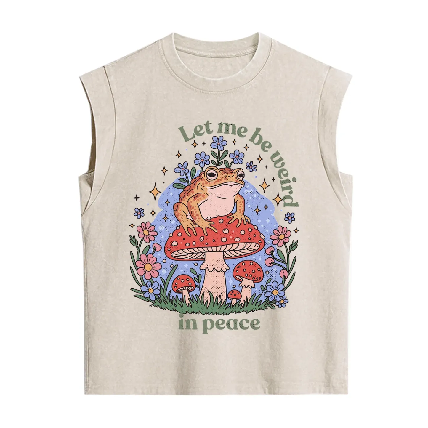 Purplehecate Let Me Be Weird In Peace Frog Vintage Washed Tank