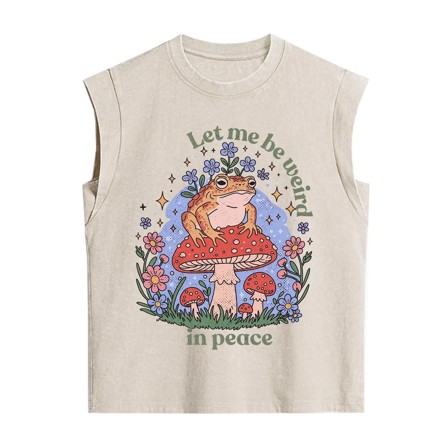 Purplehecate Let Me Be Weird In Peace Frog Vintage Washed Tank