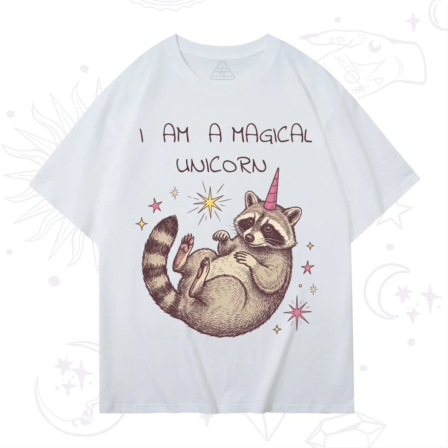 Purplehecate I Am A Magical Unicorn Raccoon T-Shirt
