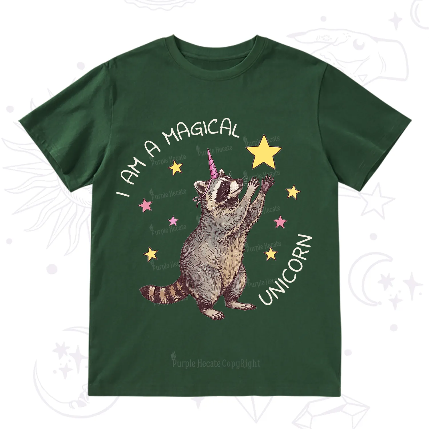 Purplehecate I Am A Magical Unicorn Raccoon T-Shirt