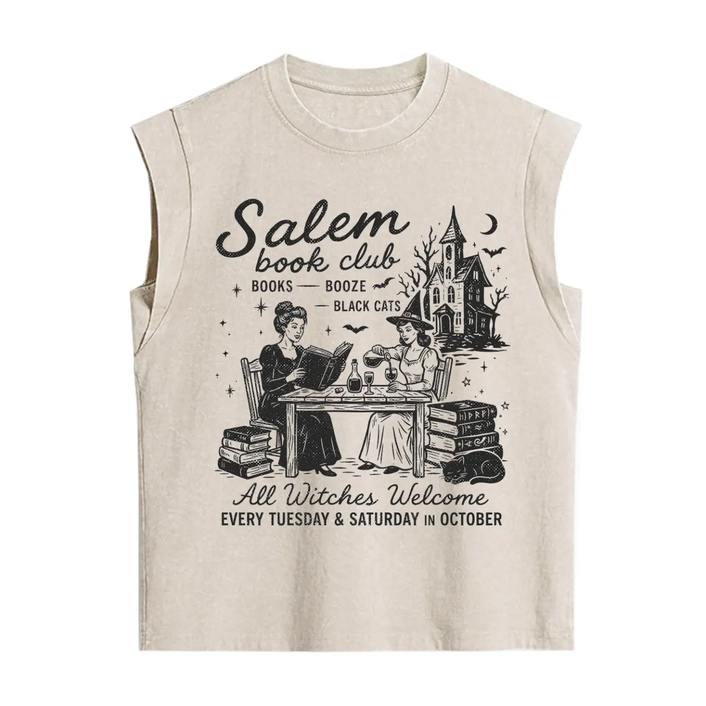 Purplehecate Salem Book Club Vintage Washed Tank