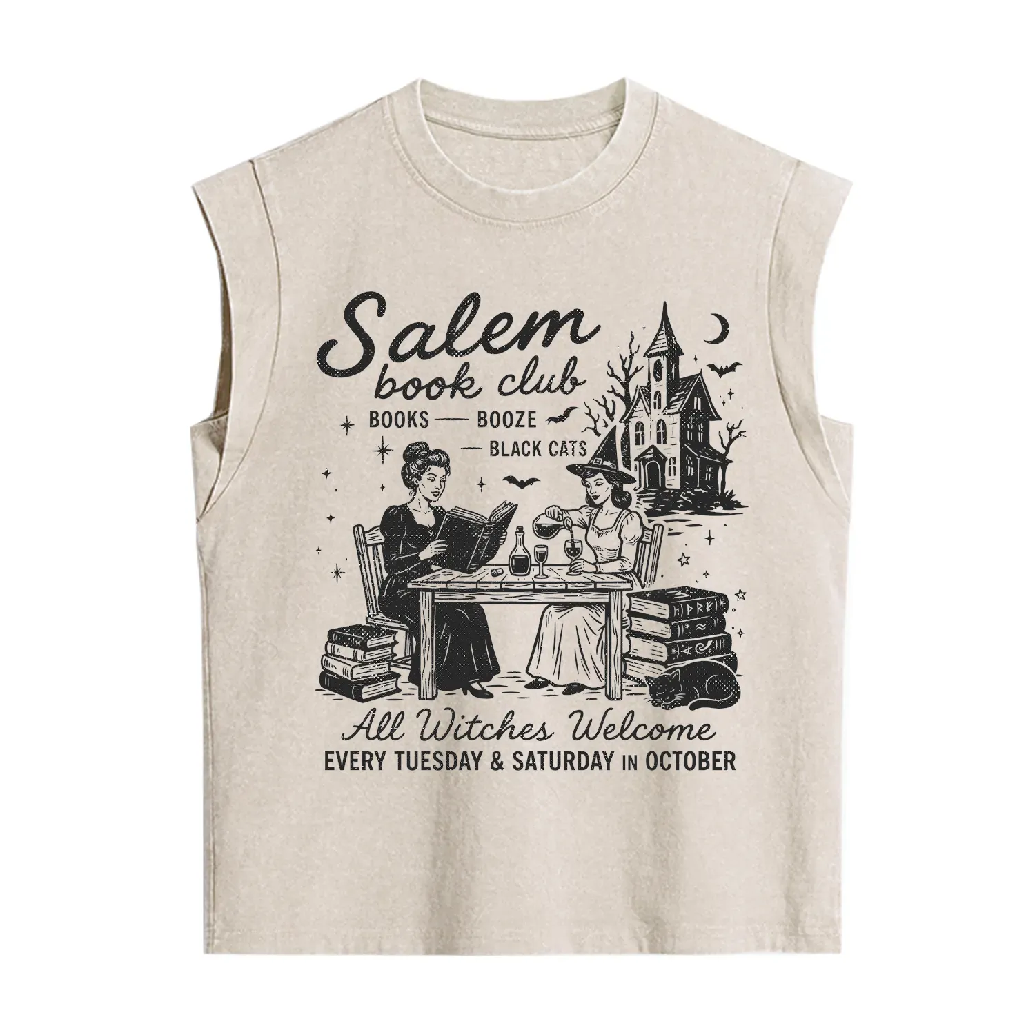 Purplehecate Salem Book Club Vintage Washed Tank