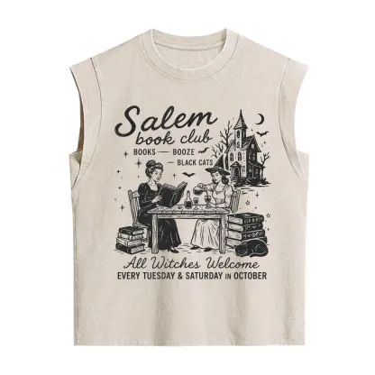 Purplehecate Salem Book Club Vintage Washed Tank