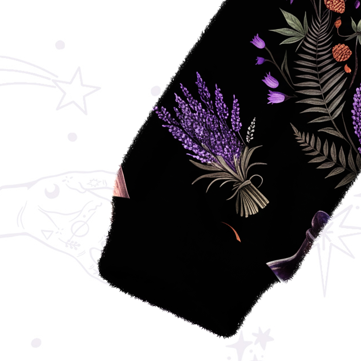 Purplehecate Witchcraft Herbarium Magic Fuzzy Crewneck Sweater