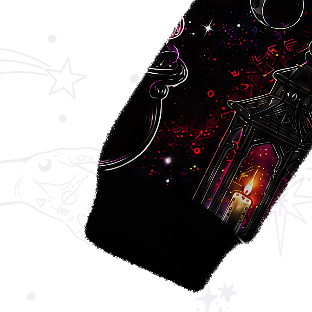 Purplehecate Brewing Black Cat Fuzzy Crewneck Sweater