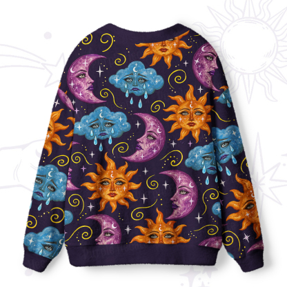 Purplehecate Hippie Sun & Moon Ugly Cardigan Sweaters