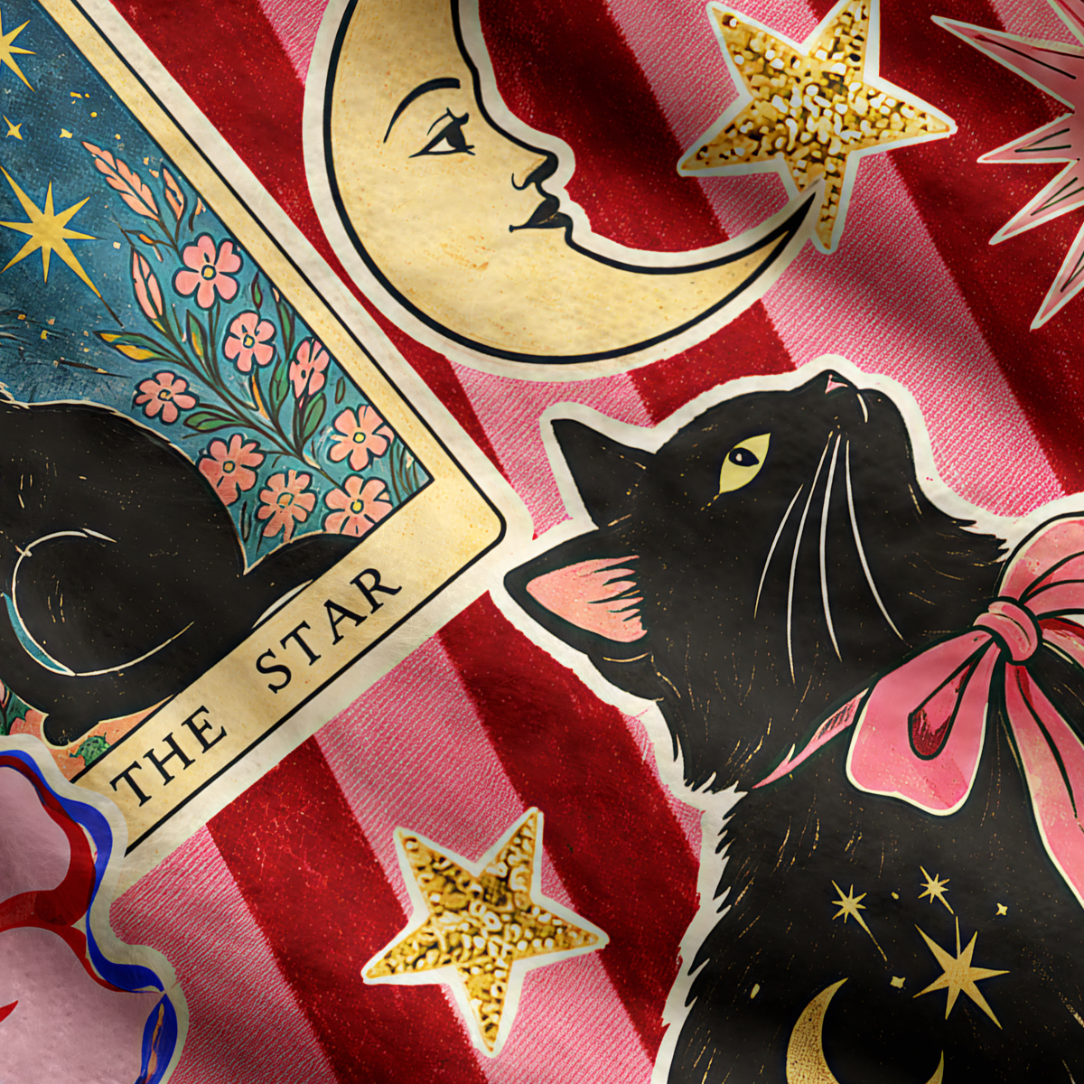 Purplehecate Cat Tarot Ugly Cardigan Sweaters