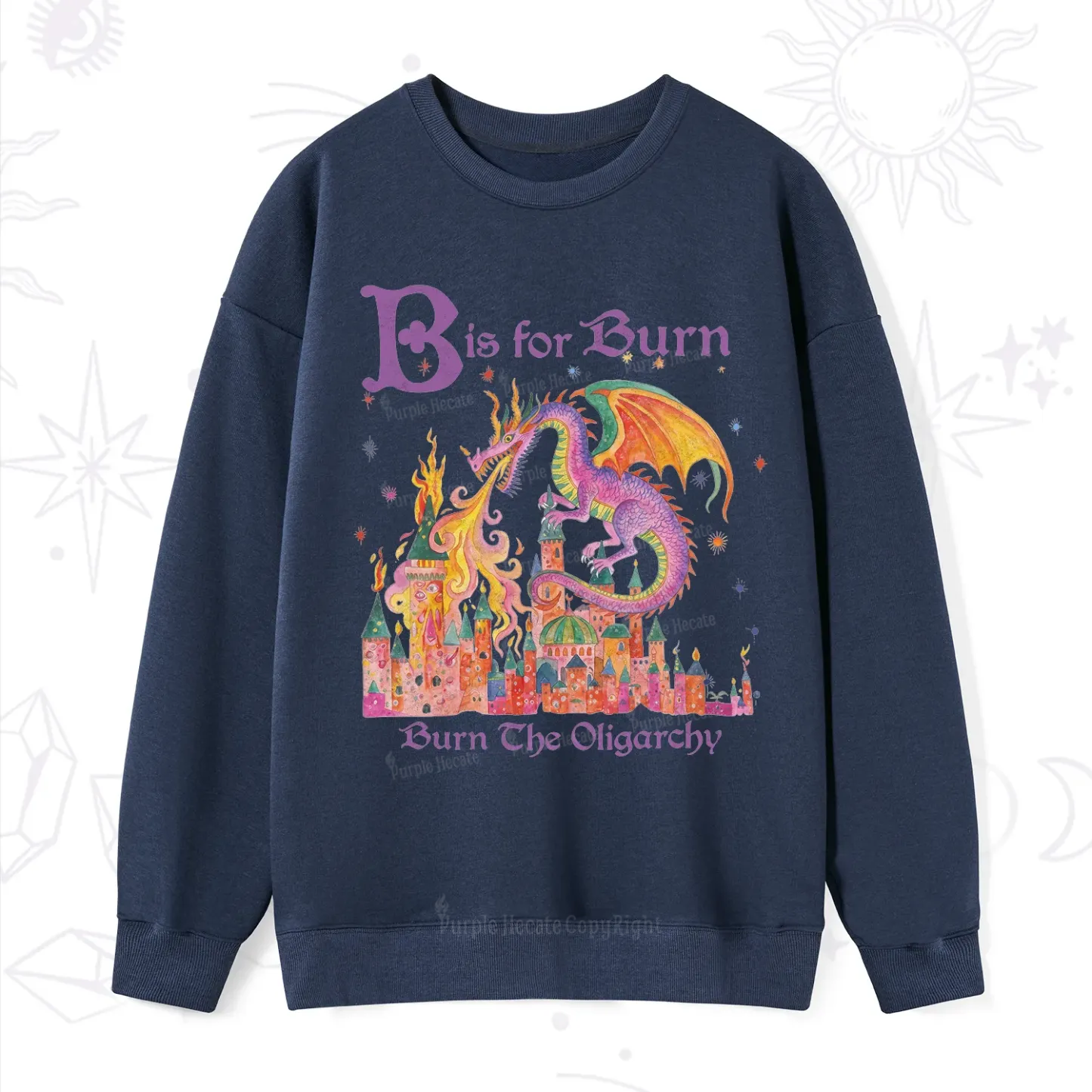 Purplehecate Burn The Oligarchy Sweatshirt
