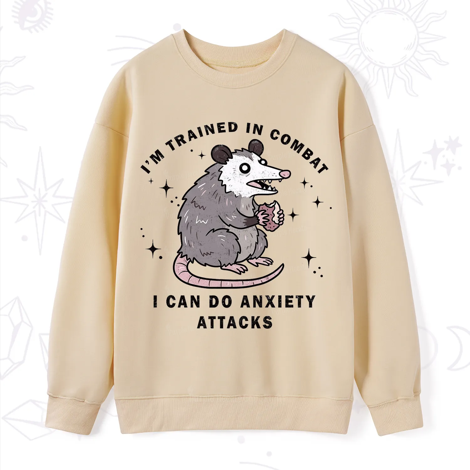 Purplehecate Anixety Attack Opossum Sweatshirt
