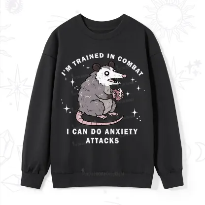 Purplehecate Anixety Attack Opossum Sweatshirt