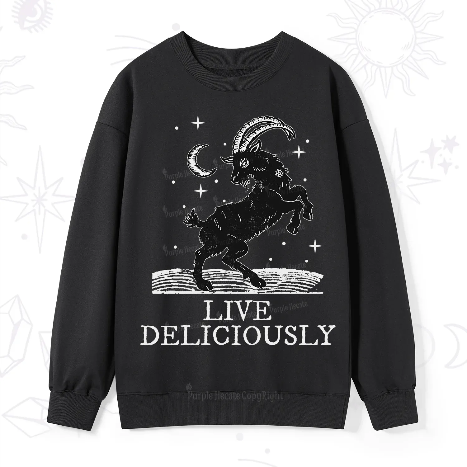Magic Purplehecate Live Deliciously Sweatshirt