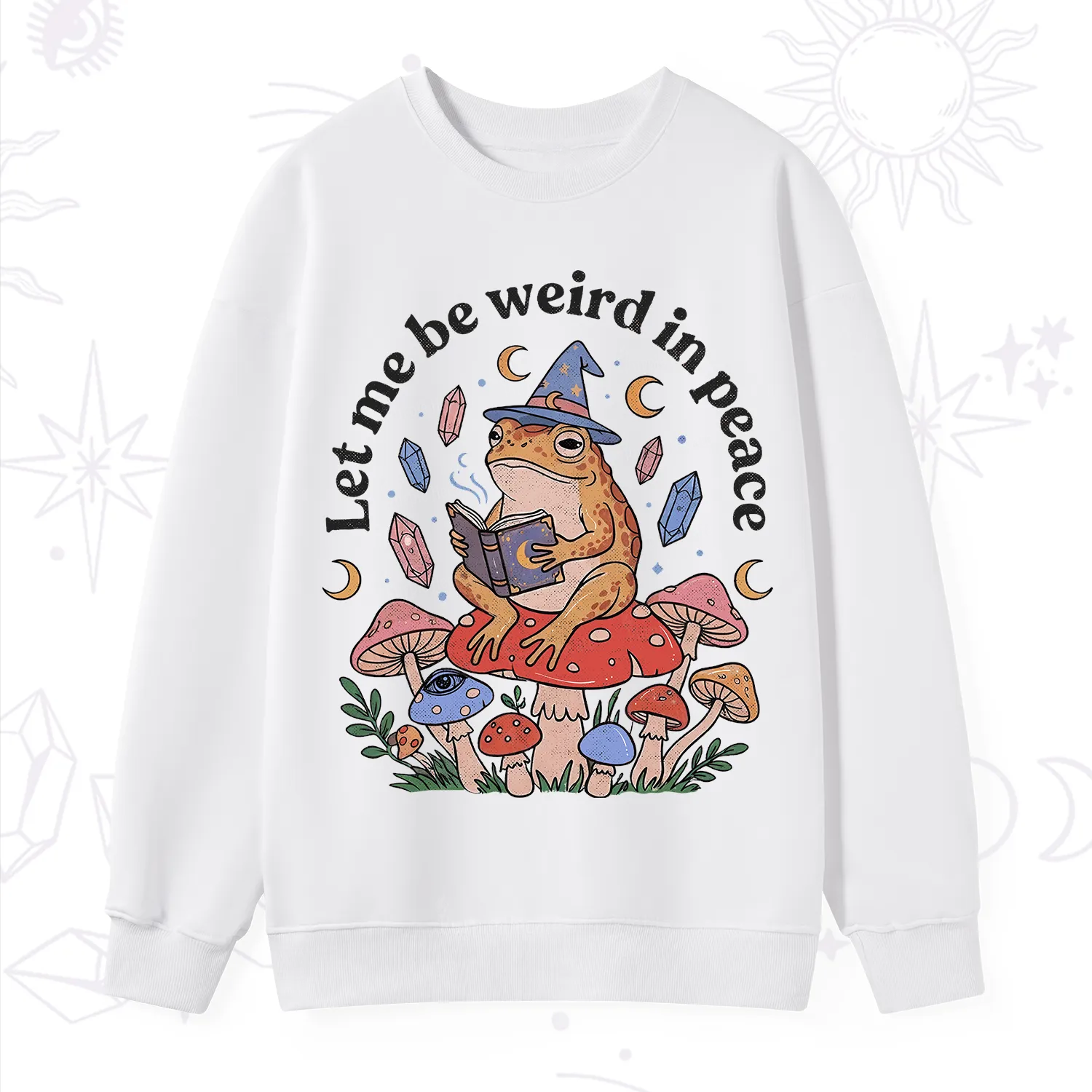 Purplehecate Let Me Be Weird in Peace Frog Sweatshirt