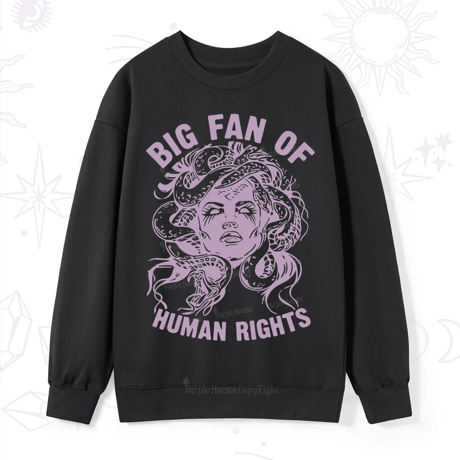 Purplehecate Big Fan of Human Rights Sweatshirt