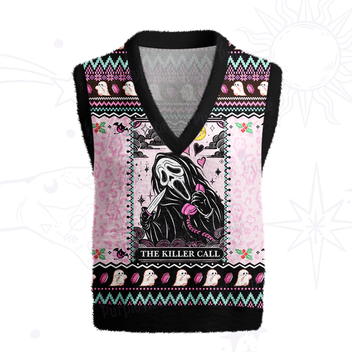 Purplehecate The Killer Call Ugly Sweater Vest
