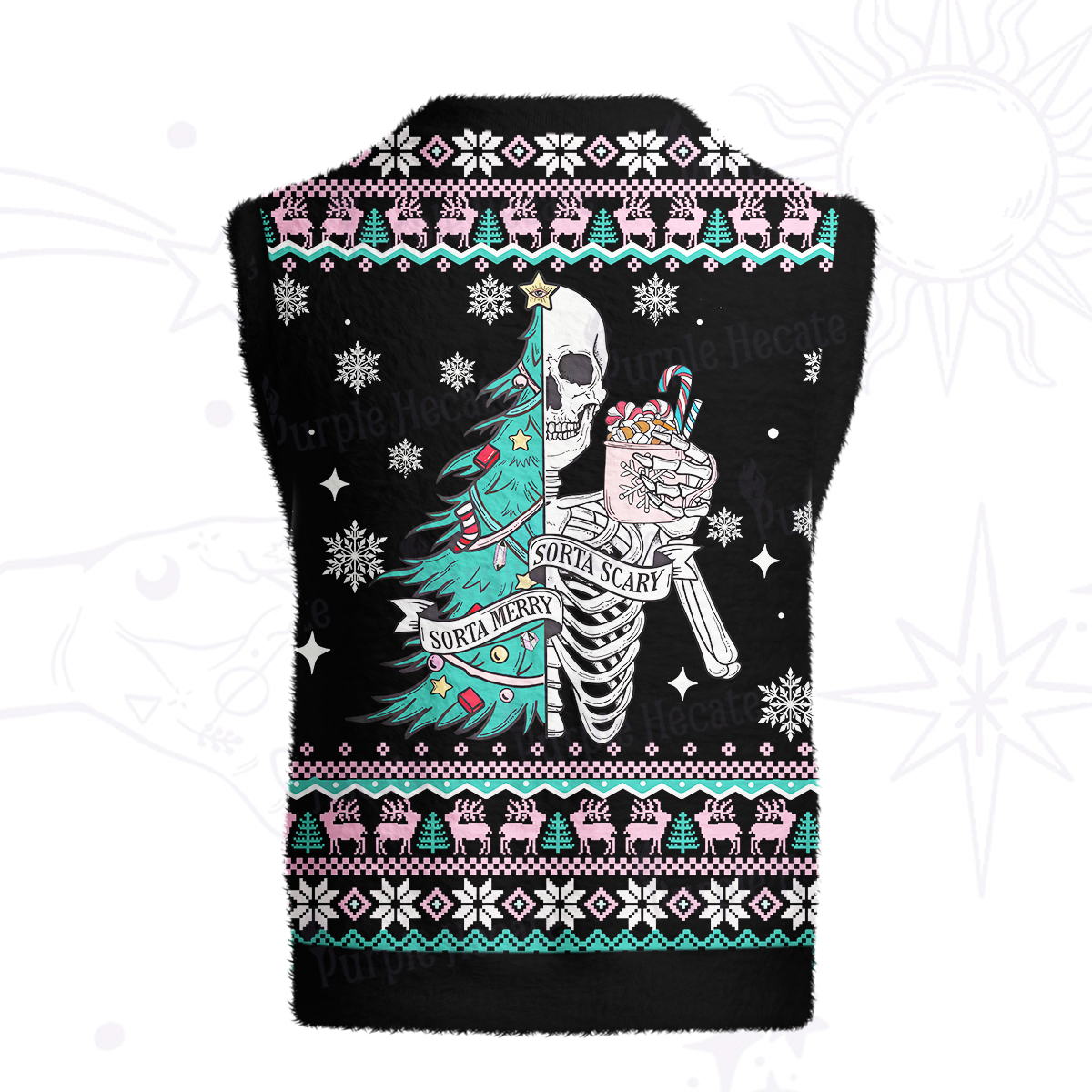 Purplehecate Sorta Merry Sorta Scary Christmas Ugly Sweater Vest
