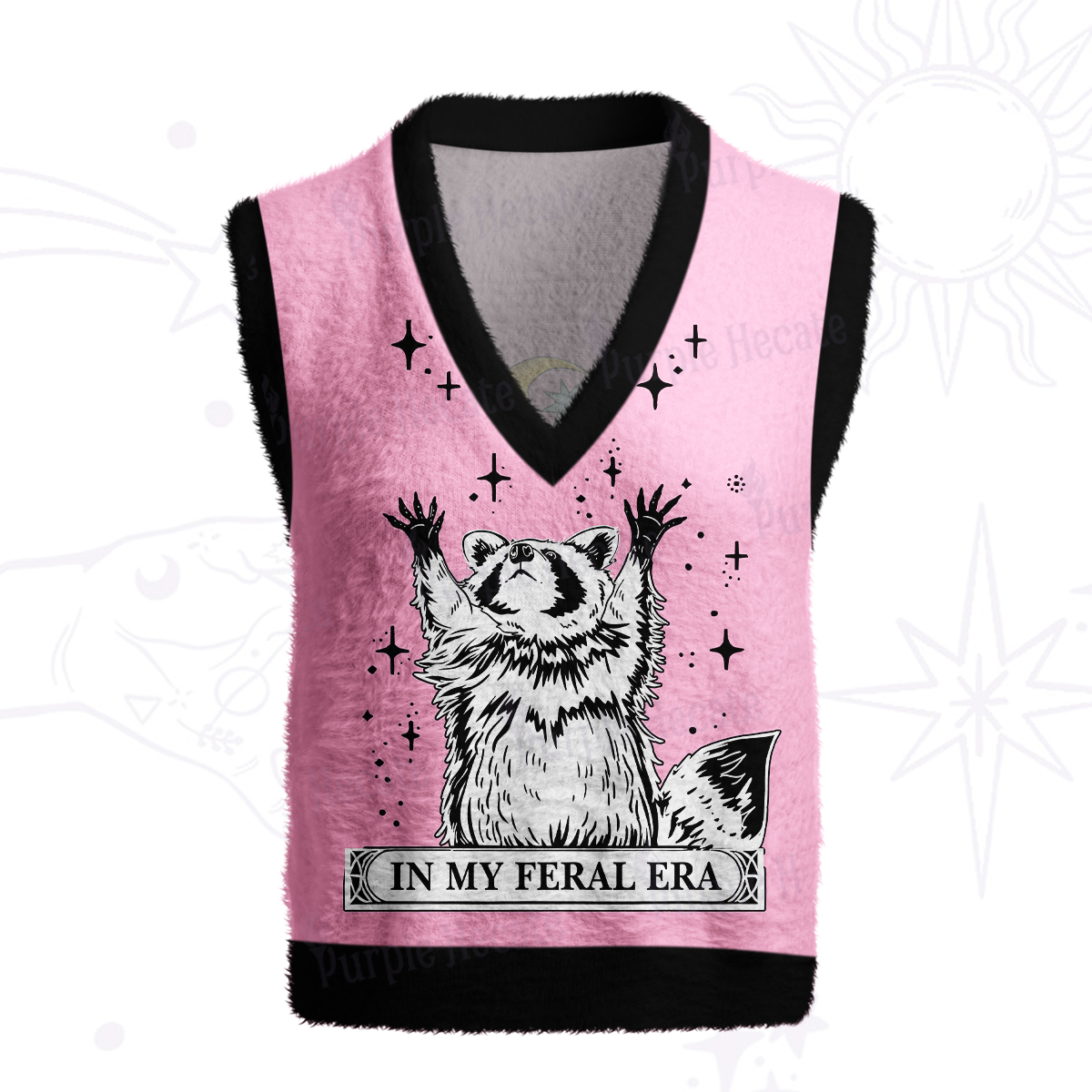 Purplehecate In My Feral Era Raccoon Ugly Sweater Vest
